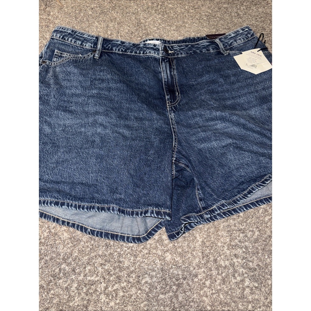 Ava & Viv Blue Medium Wash High Rise MIDI Shorts Size 24W